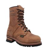 AdTec 9" Steel Toe Logger - Womens 7.5 Brown Boot Medium