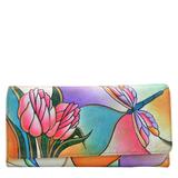 Anna by Anuschka Two-Fold Slim Wallet Multi No Size Leather,Polyester