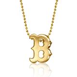 Women's Alex Woo Boston Red Sox 16" Little Logo 14k Yellow Gold Necklace