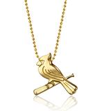 Women's Alex Woo St. Louis Cardinals 16" Little Bird Logo 14k Yellow Gold Necklace