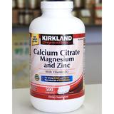 "Kirkland Signature Calcium Citrate with Vitamin D, Magnesium & Zinc, 500 Tablets"