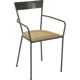 Zentique Klaas Dining Chair Upholstered/Metal in Black/Brown/Gray, Size 33.0 H x 21.0 W x 20.0 D in | Wayfair HS056