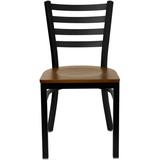 Flash Furniture Hercules Ladder Back Metal Restaurant Chair Metal, Size 32.25 H x 16.5 W x 17.0 D in | Wayfair XU-DG694BLAD-CHYW-GG
