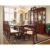 Astoria Grand Staas Pierced Queen Anne Back Arm Chair in Cherry Wood/Upholstered in Brown/Red | Wayfair ATGD7102 40714257