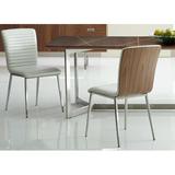 Bellini Modern Living Side Chair Faux Leather/Upholstered in White, Size 34.0 H x 24.0 W x 18.0 D in | Wayfair Fernanda WHT