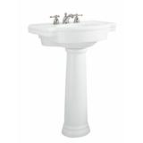 American Standard Retrospect Ceramic Specialty Pedestal Bathroom Sink w/ Overflow, Size 26.0 H x 16.0 D in | Wayfair