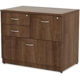 Lorell Essentials Series 4-Drawer Lateral Filing Cabinet Wood in Brown, Size 29.5 H x 35.5 W x 22.0 D in | Wayfair LLR69542