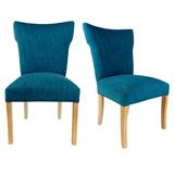 Red Barrel Studio® Aonan Side Chair Upholstered/Fabric in Blue, Size 20.0 H x 20.0 W x 25.0 D in | Wayfair LGLY5759 40788312
