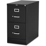 Lorell Fortress 2-Drawer Vertical Filing Cabinet Metal/Steel in Black, Size 28.4 H x 15.0 W x 26.5 D in | Wayfair 60194