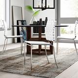 Ebern Designs Burel Side Chair Upholstered in White, Size 35.0 H x 17.0 W x 21.0 D in | Wayfair MCRR9973 31316689