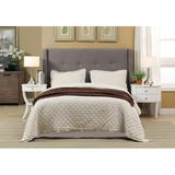 Modus Furniture Tufted Low Profile Standard Bed Upholstered/Faux leather/Linen in Brown/Gray | Wayfair 3ZH3L67