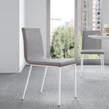 Upper Square™ Bjorn Side Chair Upholstered/Fabric in Gray/Brown, Size 33.0 H x 17.0 W x 22.0 D in | Wayfair OREL9157 41500877