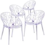Orren Ellis Keeney King Louis Back Side Chair in Clear Plastic/Acrylic, Size 31.0 H x 23.25 W x 23.25 D in | Wayfair ORNE7217 43619461