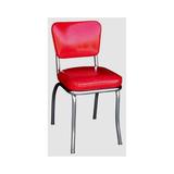 Richardson Seating Retro Home Vinyl Side Chair Faux Leather/Upholste in Red, Size 31.0 H x 15.5 W x 19.5 D in | Wayfair 4210CIR