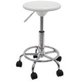 Offex Studio Stool Plastic/Metal in White, Size 23.5 H x 17.75 W x 17.75 D in | Wayfair OF-13178