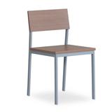 New Spec Inc Sand Side Chair Faux Leather/Wood/Upholstered/Metal in Gray/Brown, Size 30.32 H x 16.34 W x 16.5 D in | Wayfair CY0001S