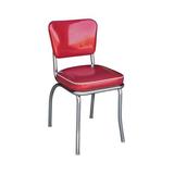 Richardson Seating Retro Home Vinyl Side Chair Faux Leather/Upholste in Red, Size 31.0 H x 15.5 W x 19.5 D in | Wayfair 4210ZBU