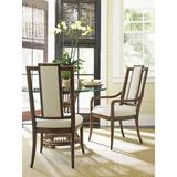 Tommy Bahama Home Bali Hai Solid Wood Dining Chair Wood/Upholstered/Fabric in Brown, Size 42.0 H x 22.5 W x 25.5 D in | Wayfair 01-0593-883-01