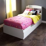 South Shore Logik Twin Mate's & Captains's Bed Wood in Brown/White, Size 14.75 H x 40.5 W x 76.5 D in | Wayfair 10055