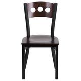 Flash Furniture Hercules Series Side Chair Wood in Blue, Size 32.0 H x 17.0 W x 17.0 D in | Wayfair XU-DG-6Y2B-WAL-MTL-GG