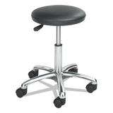 Safco Products Company Safco Height Adjustable Lab stool Metal/Fabric in Black/Gray, Size 21.0 H x 18.0 W x 18.0 D in | Wayfair 3434BL