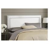 House of Hampton® Dannilyn Nail Buttoned Panel Headboard Upholstered/Microfiber/Microsuede in White, Size 52.0 H x 41.0 W x 4.0 D in Wayfair
