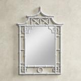 Birch Lane™ Whitling Rigby Crowned Modern & Contemporary Accent Mirror Resin in White, Size 42.0 H x 28.5 W x 1.5 D in | Wayfair WLAO3363 42861499