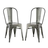 Modway Promenade Dining Side Chair Metal, Size 34.0 H x 20.0 W x 17.0 D in | Wayfair EEI-2749-GME-SET