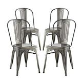 Modway Promenade Dining Side Chair Metal, Size 34.0 H x 20.0 W x 17.0 D in | Wayfair EEI-2750-GME-SET