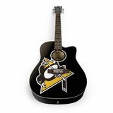 Woodrow Pittsburgh Penguins Acoustic Guitar
