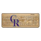 "Colorado Rockies Wood Print Wireless USB Keyboard"