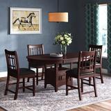 Lark Manor™ Guntersville Dining Set Wood/Upholstered Chairs in Black/Brown, Size 30.5 H in | Wayfair A9E7FA5516AD43C886A71B989A0E12FD