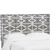 Brayden Studio® Kaylyn Nail Button Border Panel Headboard Upholstered/Cotton in Black, Size 51.0 H x 78.0 W x 4.0 D in BRAY6943 39349074 Wayfair