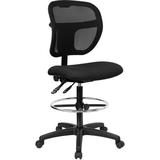 Brayden Studio® Terrance Mesh Drafting Chair Upholstered/Mesh in Black, Size 47.5 H x 25.25 W x 24.5 D in | Wayfair BRSD3290 25981429