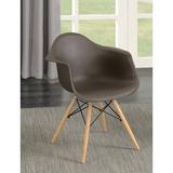 Brayden Studio® Rinehart Arm chair Plastic/Acrylic/Wood in Brown, Size 31.25 H x 24.63 W x 24.0 D in | Wayfair BYST8661 43869080