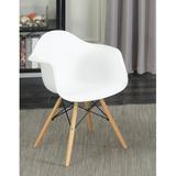 Brayden Studio® Rinehart Arm chair Plastic/Acrylic/Wood in Brown, Size 31.25 H x 24.63 W x 24.0 D in | Wayfair BYST8661 43869083