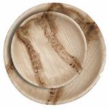 CaterEco Palm Leaf Round 96 Piece Plate Set in Brown | Wayfair 712166788967