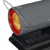 Dyna-Glo Delux 80,000 BTU Kerosene Forced Air Utility Heater w/ Comfort Control Thermostat in Gray, Size 16.69 H x 11.69 W x 32.01 D in | Wayfair