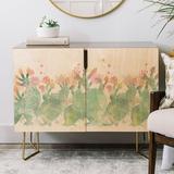 East Urban Home Cactus Credenza Wood in Brown/Yellow, Size 31.0 H x 38.0 W x 20.0 D in | Wayfair EUNM4563 45998561