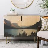East Urban Home Montana Dusk Credenza Wood in Brown/Yellow, Size 30.0 H x 38.0 W x 20.0 D in | Wayfair EUNM4889 46073298