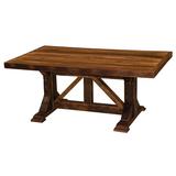 Fireside Lodge Homestead Trestle Dining Table Wood in Brown, Size 30.0 H in | Wayfair B15147-AT