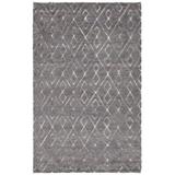 Brown/Gray Indoor Area Rug - Foundry Select Alland Hand-Knotted Dark Gray Area Rug Cotton in Brown/Gray, Size 60.0 W x 0.5 D in | Wayfair
