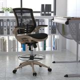 Ebern Designs Mignone Mid-Back Transparent Mesh Drafting Chair w/ Flip-Up Arms Mesh in Gray | Wayfair EAC6426C37FD4E89B0AA0D1224A6E700