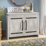 Laurel Foundry Modern Farmhouse® Hippocrates 2 - Door Accent Cabinet Wood in Brown/Gray, Size 31.25 H x 41.0 W x 15.5 D in | Wayfair