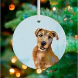 GreenBox Art Personalized Best Friend Dog Hanging Figurine Ornament Ceramic/Porcelain in Blue, Size 3.0 H x 3.0 W x 0.125 D in | Wayfair NB60374