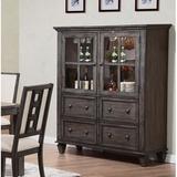 Laurel Foundry Modern Farmhouse® Hervey Bay China Cabinet Wood in Brown/Gray, Size 62.0 H x 52.0 W x 19.0 D in | Wayfair GRCS3036 45001379