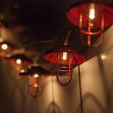 Highland Dunes 72" 10 Light LED Mini Lantern Cage Lights in White, Size 72.0 W in | Wayfair HLDS8329 43884428