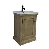 Highland Dunes Barnaby 24" Single Bathroom Vanity Set Wood/Ceramic Top in Brown/Gray, Size 34.0 H x 24.0 W x 18.5 D in | Wayfair HLDS8388 43914387