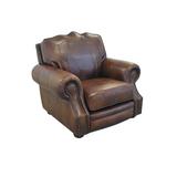 Club Chair - Westland and Birch Winchester 121.92Cm Wide Top Grain Leather Club Chair Wood/Genuine Leather in Black | Wayfair Winchester-C-10