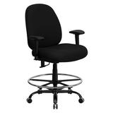 Latitude Run® Buster Ergonomic Mesh Drafting Chair Upholstered in Black/Gray, Size 44.5 H x 29.5 W x 30.5 D in | Wayfair LATT7030 38560815